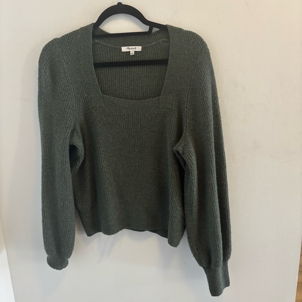 Madewell Melwood Square-Neck Pullover Sweater in Coziest Yarn - Picture 4 of 6